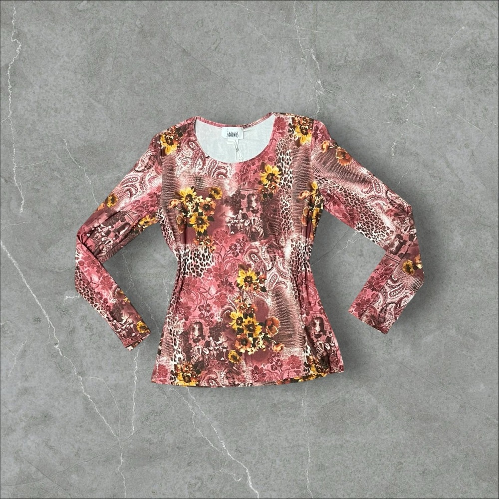 Pink Pattern Clashing Top